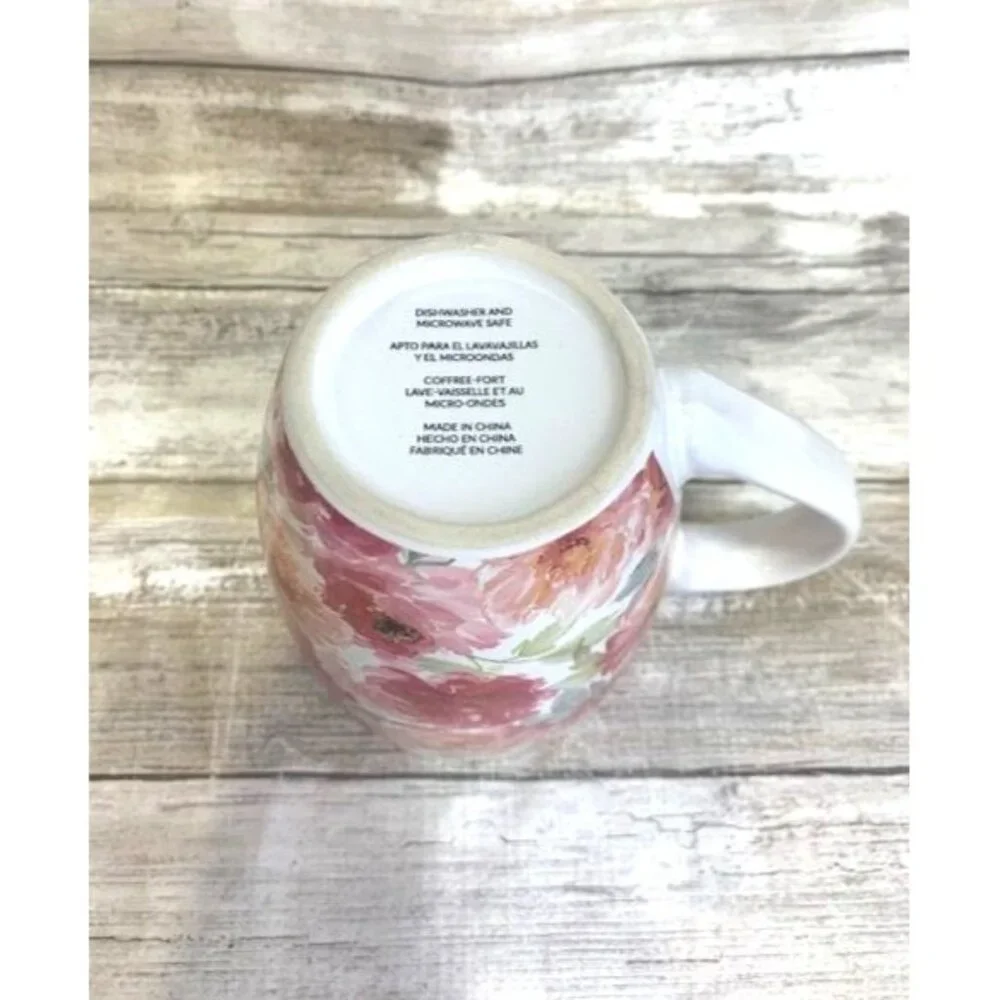 Floral Ceramic Coffee Mug 16oz‎ Dishwasher & Microwave Safe